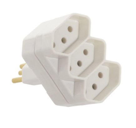 PLUGUE 3 SAÍDAS 2P+T 10A/250V~ - CINZA 083.1491.0 24.02.130 