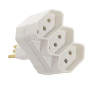 PLUGUE 3 SAÍDAS 2P+T 10A/250V~ - CINZA 083.1491.0 24.02.130 