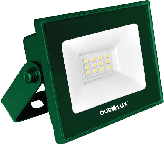 REFLETOR LED 10 W VERDE - OUROLUX 03280 07.69.280 