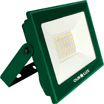 REFLETOR LED 30 W VERDE - OUROLUX 03281 07.69.281 