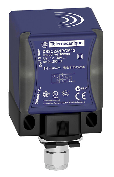 XS8C2A4PCM12 - SENSOR INDUTIVO CUBICO XS8C2A4PCM12  33.15.785 