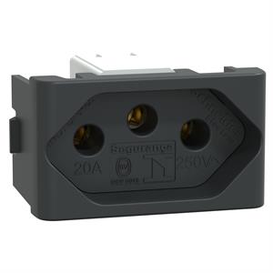 S401111 - MOD. TOMADA 2P+T 20A GRAFITE FOSCO S401111 13.26.261 