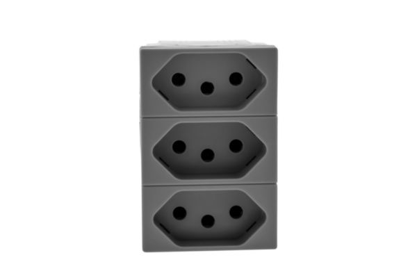 615043CZ - TOMADA TRIPLEX 2P+T 10A PIALPLUS+ 22.30.172 