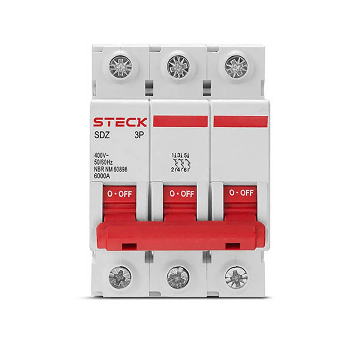 DISJUNTOR SDZD63C32 - 3X32 A - STECK SDZD63C32 19.03.030 